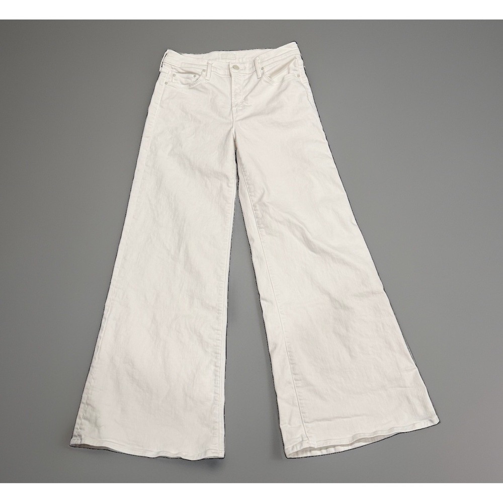 MOTHER Jeans Womens 29 The Twister Skimp High Rise Wide Leg Cream Puffs - Picture 3 of 11
